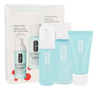 Clinique Anti-Blemish Solutions čisticí voda 100 ml + čisticí pěna 50 ml + denní pleťový krém 30 ml