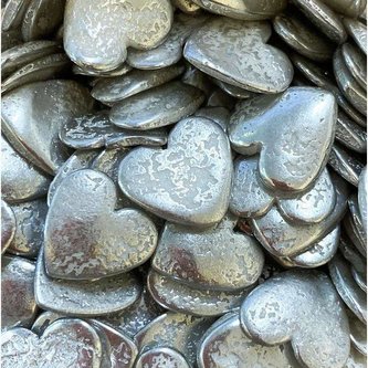 Cukrové zdobení stříbrné srdíčka 50g - Scrumptious