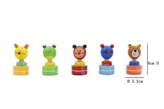 Drewniany stempelek z tuszem mix