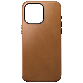 Nomad Modern Leather Case, english tan - iPhone 15 Pro Max