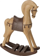 Houpací kůň hnědý 16x11x4 cm