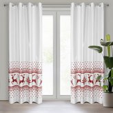 Vánoční dekorační závěs s kroužky NOEL bílá 140x250 cm (cena za 1 kus) MyBestHome