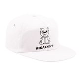 Bíla kšiltovka Megaknihy, bílý medvídek - unisex