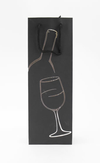 Taška lahev Černá deluxe 1 - stříb.dekor