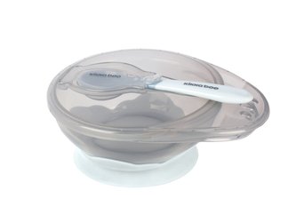 Miska s přísavkou, víčkem a lžičkou Blue