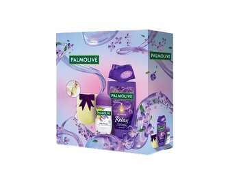Palmolive Aroma Essence Relax dárková sada pro ženy s lufa rukavicí 3 ks