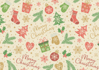 Papír dárkový vánoční 1,5 m x 70 cm, Merry Christmas