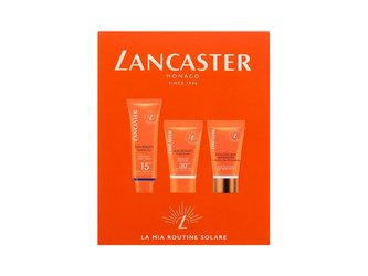 Lancaster Sun opalovací krém na obličej Sun Beauty Sublime Tan Face Cream SPF15 50 ml + opalovací mléko na tělo Sun Beauty Sublime Tan Body Milk SPF30 50 ml + mléko po opalování Golden Tan Maximizer After Sun Lotion 50 ml