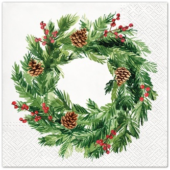 Ubrousky TaT 33x33cm Pine Cones Circle