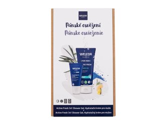 Weleda Men sprchový gel Men Active Fresh 3in1 Shower Gel 200 ml + hydratační krém Men Moisture Cream 30 ml