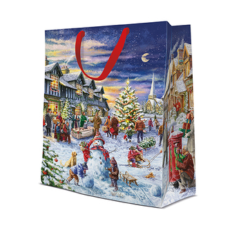 Dárková taška PAW BIG Christmas Market, 30x41x12 cm