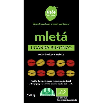 Fairobchod Bio mletá káva Uganda Bukonzo, 250 g