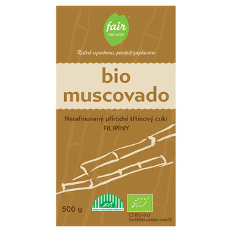 Fairobchod Bio nekrystalizovaný třtinový cukr Muscovado z Filipín, 500 g