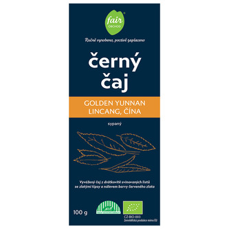 Fairobchod Bio černý čaj Zlatý Yunnan Lincang sypaný, 100 g