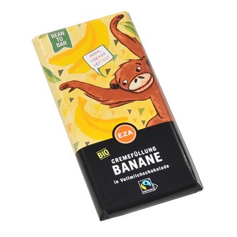 Eza Bio mléčná čokoláda s banánovou náplní, 100 g