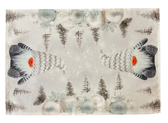 Vánoční dekorační ozdobný ubrousek CHRISTMAS GNOMES II. 35x50 cm Mybesthome