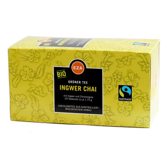 Eza Bio zelený čaj s citrónovou trávou a zázvorem, sáčky 24 x 1,75 g