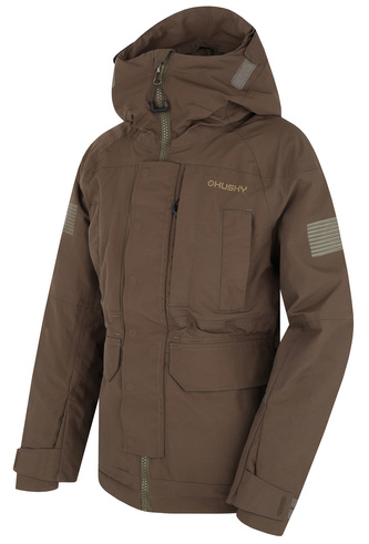 Dětská hardshell plněná bunda Nigalo K deep khaki - 152
