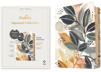 NLT Wide Margin Bible, Filament-Enabled Edition (Leatherlike, Autumn Leaves, Red Letter): Dayspring Signature Collection