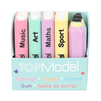 Sada gum Top Model, 4x kniha, 3x tužka | 0411947_A