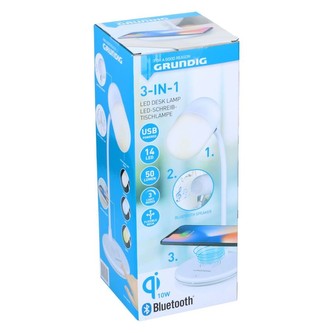 Stolní lampa LED s bezdrátovou nabíječkou na mobil 3v1