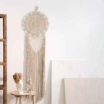 Závěsná dekorace Lapač snů | CLARA | béžová | 42x160 cm | SS22 926932 Homla