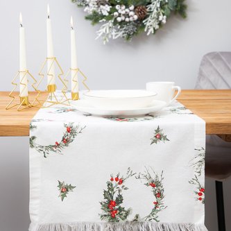 Vánoční běhoun na stůl | KRANS | vzorovaný | 40x160 cm | 832814 Homla