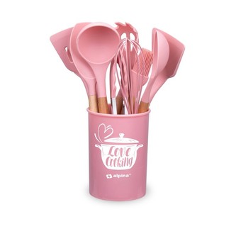 Sada kuchyňského náčiní 12 ks růžová