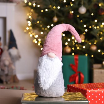 Vánoční skřítek | KALLE | růžový trpaslík | 70 cm | 984079 Homla