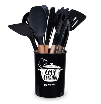 Sada kuchyňského náčiní 12 ks černá