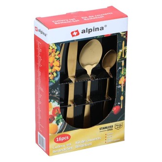 Sada příborů nerez ocel 16 ks zlatá