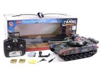 Czołg na radio strzelający kulkami