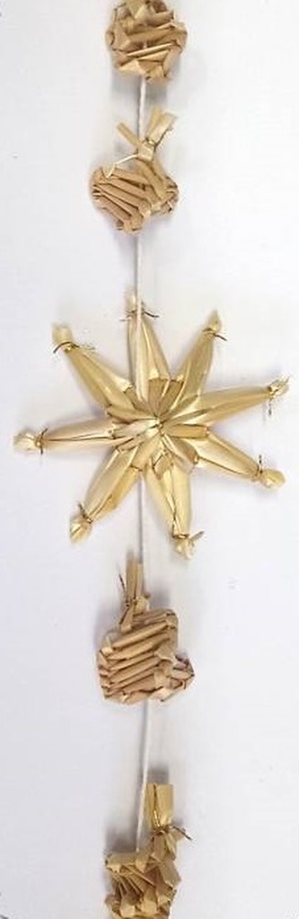 Řetěz vánoční slaměný 1,8 m