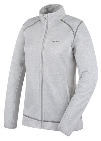 Dámský fleecový svetr na zip Alan L light grey - XL
