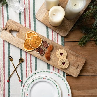 Dekorativní vánoční prkýnko XMAS MANGO | dekorativní s vánočním stromkem  46 x 11 cm | 834818 Homla