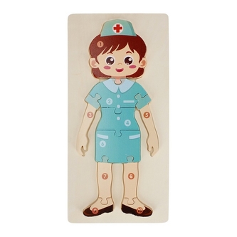 Dřevěná puzzle sestřička