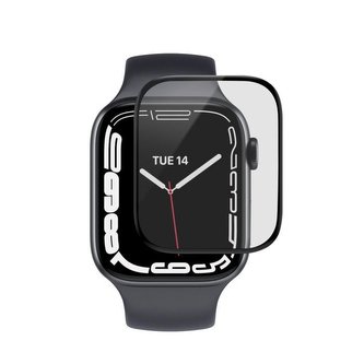 eSTUFF Titan Shield ochranné sklo pro Apple Watch Series 7/8 41 mm, černá