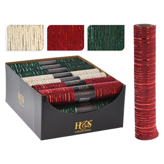 Dekorační organza 28x150 cm (béžová, červená, zelená)