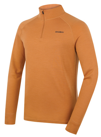 Pánská merino mikina Aron Zip M mustard - L