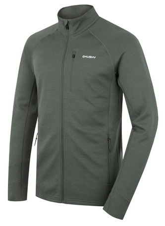 Pánská mikina z merino vlny Alou M khaki - XXL