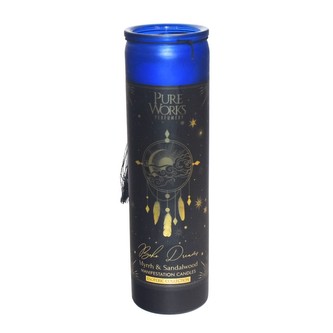 ARÔME Organická svíce 350 g v barevné vysoké sklenici se střapcem, Myrrh&Sandalwood;