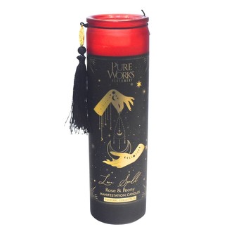 ARÔME Organická svíce 350 g v barevné vysoké sklenici se střapcem, Rose&Peony;