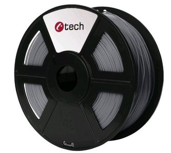 Tisková struna (filament) C-TECH, ABS, 1,75mm, 1kg, stříbrná