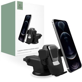 Tech-Protect V2 univerzální držák na čelní sklo a palubní desku, černá