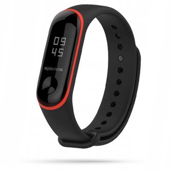 Náhradní Náramek Xiaomi Mi Band 3 / Mi Band 4 - Černá/červená