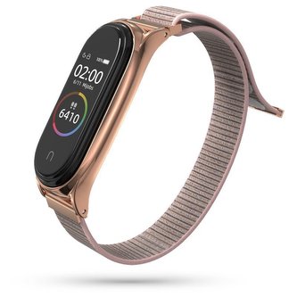 Řemínek Tech-Protect Nylon XIAOMI MI Smart Band 7 Rose Gold