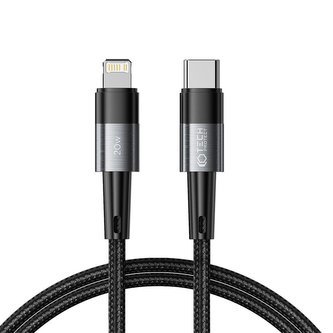 Tech-protect Ultraboost Lightning kabel PD20W/3A 100cm šedý