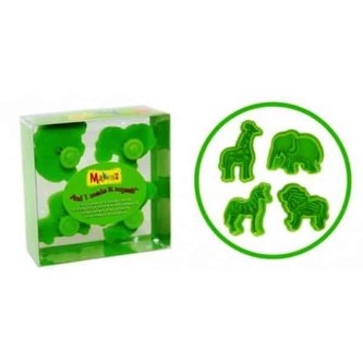 Sada plastových výkrajovátek, 4 ks, motiv ZOO