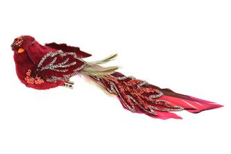 Ptáček s klipem - Červený