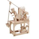 Dřevěná mechanická stavebnice při jejíž kompletaci se můžte seznámit se základními principy mechaniky.